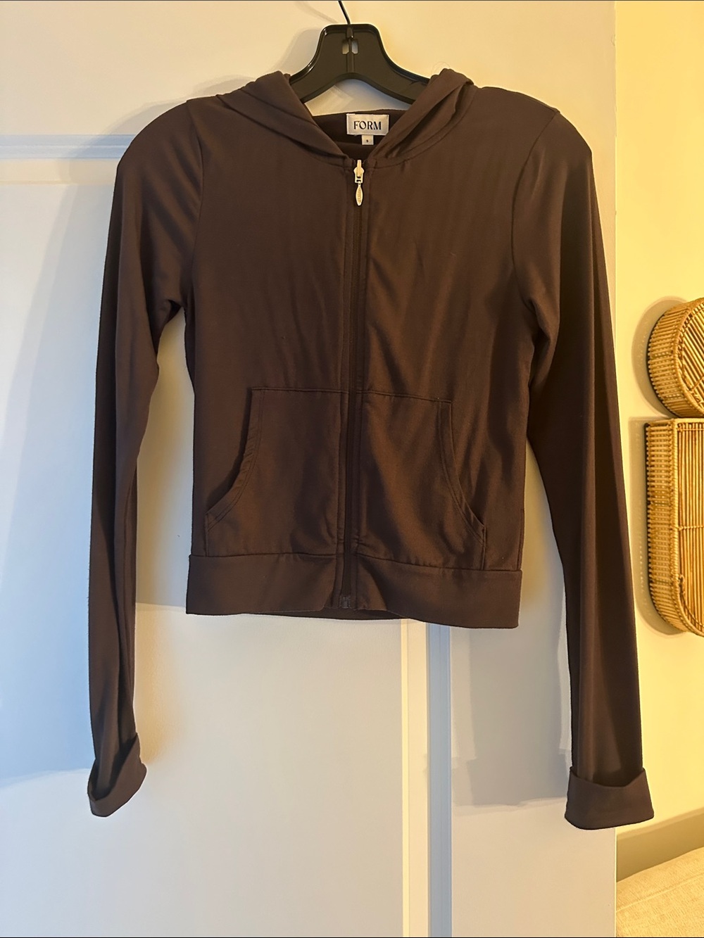 NWOT Form Brown Zip-Up Hoodie Jacket
